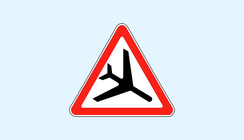 знак низколетящие самолеты