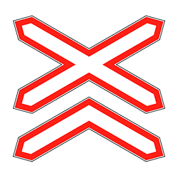 знак 1.3.2 Многопутная железная дорога