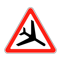 знак 1.30 Низколетящие самолеты