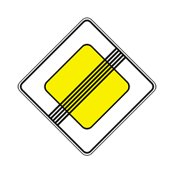 знак 2.2 Конец главной дороги