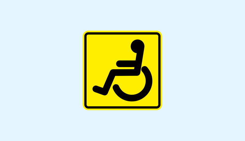 наклейка инвалид