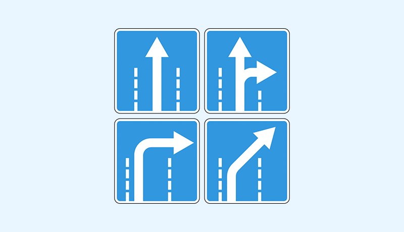знак 5.15.2 направление движения по полосам