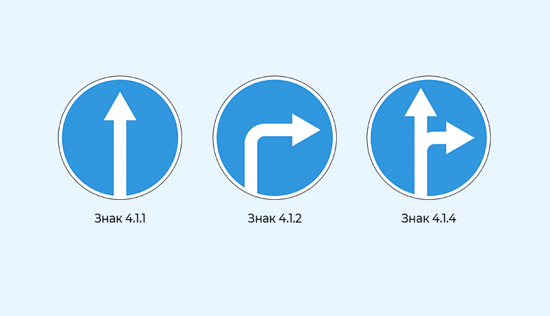 4.1.1, 4.1.2, 4.1.4 знаки при которых нельзя повернуть налево