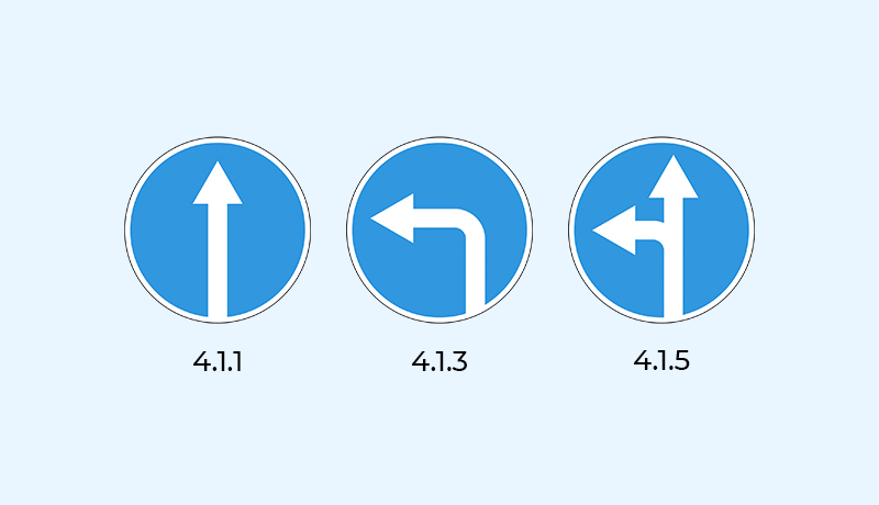 4.1.1, 4.1.3, 4.1.5 знаки, при которых нельзя повернуть направо