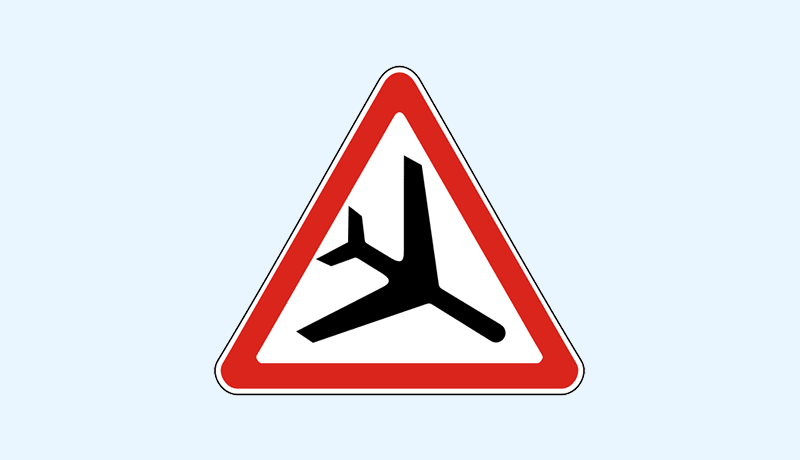знак 1.30 низколетящие самолеты