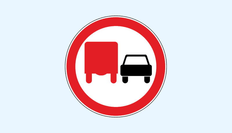 знак 3.22 обгон грузовиками запрещен