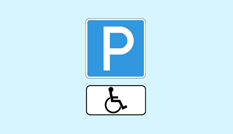 знак 6.4 парковка и 8.17 инвалид