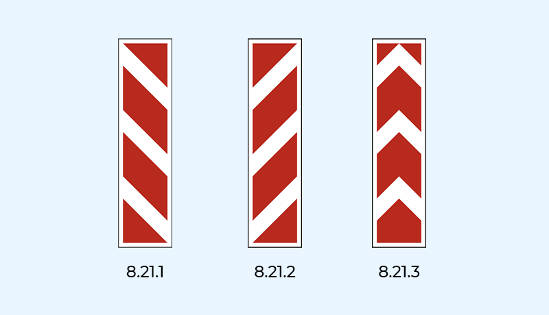 знаки 8.22.1., 8.22.2., 8.22.3 препятствие