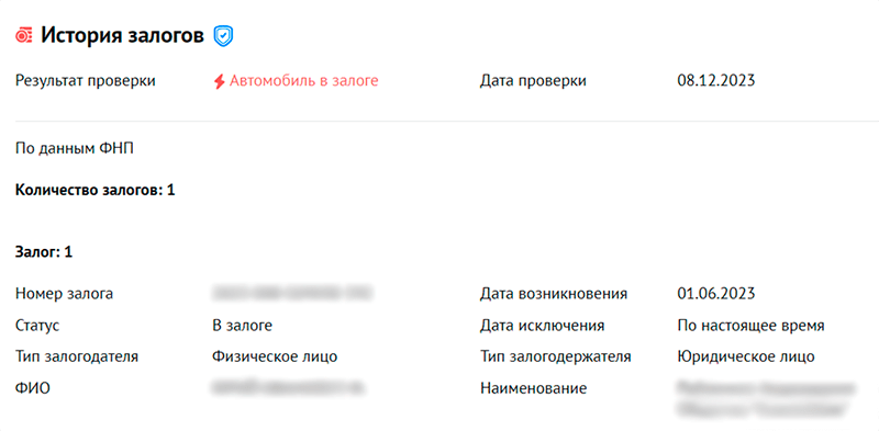 история залогов на автокоде