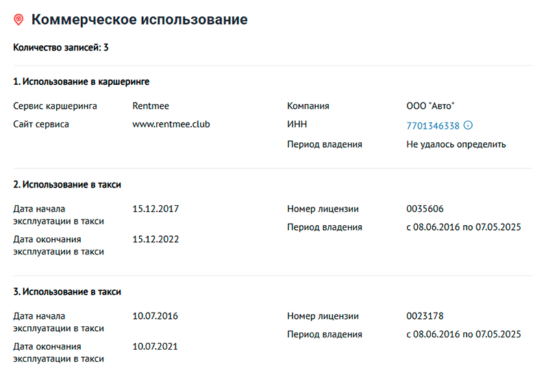 коммерческое использование в отчете автокода