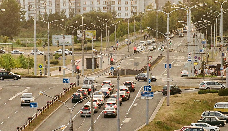 оживленная городская улица