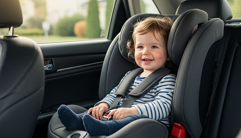 ребенок в детском автокресле