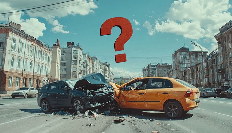 дтп желтой и черной машины