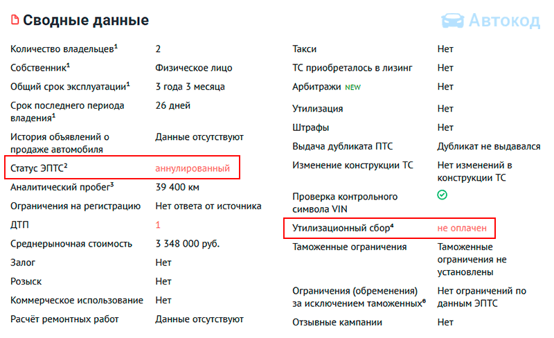 отчет об авто на автокоде