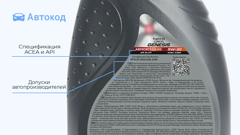 расшифровка надписей на моторном масле