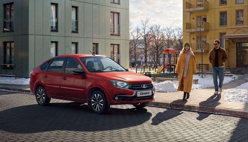 лада гранта красный