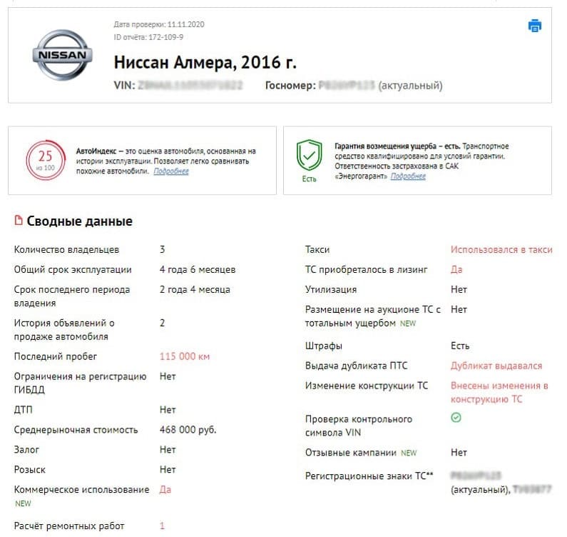 проверка автомобиля
